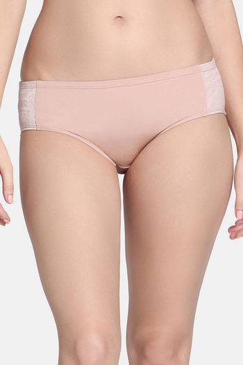 Buy Zivame Shimmering Secrets Low Rise Full Coverage Hipster Panty - Mahagony Rose